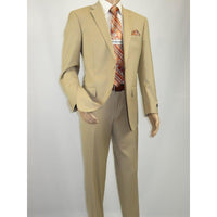 Men Renoir Suit Separate Super 140 Wool Two Button Classic Fit 508 - 4 Beige New - J.Valintin Men's Wear Legend - 96058