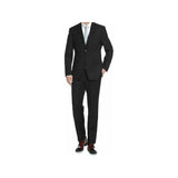 Men RENOIR suit Solid Two Button Business, Formal Slim Fit 2110 - 1 Black Stretchy - J.Valintin Men's Wear Legend - 92239