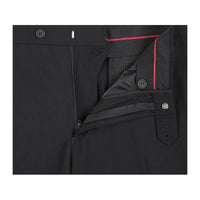 Men RENOIR suit Solid Two Button Business, Formal Slim Fit 2110 - 1 Black Stretchy - J.Valintin Men's Wear Legend - 92239