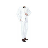 Men Renoir Tuxedo Two Button Notch Formal with Satin Lapel trims 201 - 6 White - J.Valintin Men's Wear Legend - 21682