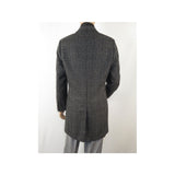 Men RENOIR Wool Blend Black White Plaid 3/4 Length Winter Coat W/Liner 43 - 18 - 095 - J.Valintin Men's Wear Legend - 19053