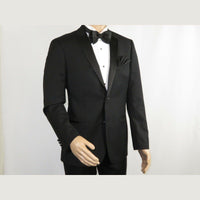 Men Renoir Wool Wedding Tuxedo Two Button Notch Formal Classic Fit 508 - 1 Black - J.Valintin Men's Wear Legend - 80386