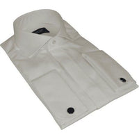 Men Sateen Cotton Blend Shirt Manschett Quesste Turkey Slim Fit 4130 - 02 Ivory - J.Valintin Men's Wear Legend - 96945