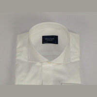 Men Sateen Cotton Blend Shirt Manschett Quesste Turkey Slim Fit 4130 - 02 Ivory - J.Valintin Men's Wear Legend - 96945