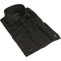 Men Sateen Cotton Blend Shirt Manschett Quesste Turkey Slim Fit 4130 - 03 Black - J.Valintin Men's Wear Legend - 96950