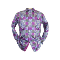 Men Shirt JValintin Turkey - Usa 100% Egyptian Cotton Axxess Style 1206 - 4 Purple - J.Valintin Men's Wear Legend - 4857