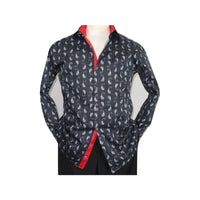 Men Shirt J.Valintin Turkey Usa Egyption Cotton Axxess Style 4S96 - 03 Black - J.Valintin Men's Wear Legend - 26