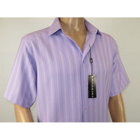 Men Short Sleeve Sport Shirt by BASSIRI Light Weight Soft Microfiber 48271 Lilac - J.Valintin Men's Wear Legend - 99167