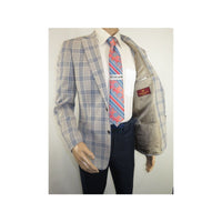 Men Sport Coat by Berlusconi Turkey Italian Wool Super 180's #671 - 13 Gray Blue - J.Valintin Men's Wear Legend - 98945