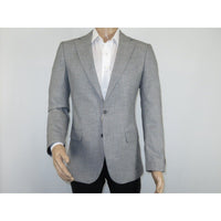 Men Sport Coat by Berlusconi Turkey Soft European Plaid #AT77 02 Gray Linen - J.Valintin Men's Wear Legend - 98939