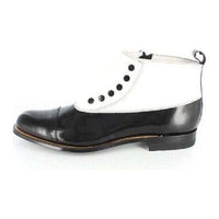 Men Stacy Adams Boot Madison Black White Biscuit Toe Zipper 00026 - 111 - J.Valintin Men's Wear Legend - 00026 - 111 - 7.5