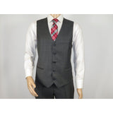 Men Suit BERLUSCONI Turkey 100% Italian Wool Super 180's 3pc Vested #Ber12 Gray - J.Valintin Men's Wear Legend - 98552