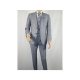 Men Suit BERLUSCONI Turkey 100% Italian Wool Super 180's 3pc Vested #Ber7 Sky - J.Valintin Men's Wear Legend - 98517