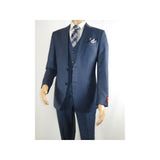 Men Suit BERLUSCONI Turkey 100% Italian Wool Super 180's Vested #Ber1 Navy Blue - J.Valintin Men's Wear Legend - 98475