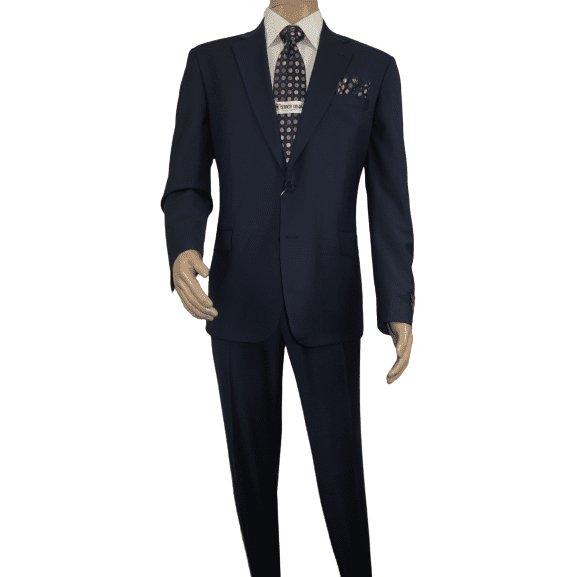 Men Suit BERLUSCONI Turkey 100% Soft Italian Wool Super 180's #Ber28 Navy Blue - J.Valintin Men's Wear Legend - 100956