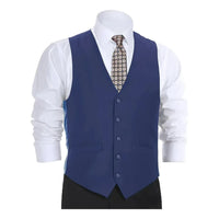 Men Suit Separate Vest V - neck Adjustable Size 5Button 201 - 20 Royal - J.Valintin Men's Wear Legend - 201 - 20 - Royal Vest - 36