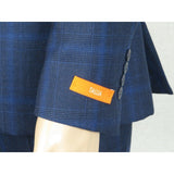 Men TALLIA Suit Wool Blend English Glen Plaid Classic 2Button VDVA2SVX0026 Blue - J.Valintin Men's Wear Legend - 16170