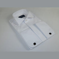 Men Tux Formal 100% Cotton Shirt MANSCHETT Turkey Slim Fit 305 - 01 White Wing tip - J.Valintin Men's Wear Legend - 96934