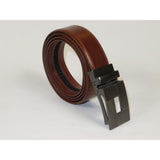 Men VALENTINI Leather Track Belt Adjustable Removable Buckle V522 Amber - J.Valintin Men's Wear Legend - V522 - Amber