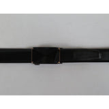 Men VALENTINI Leather Track Belt Adjustable Removable Buckle V526 Black - J.Valintin Men's Wear Legend - V526 - Black