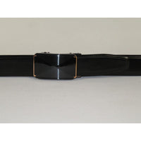 Men VALENTINI Leather Track Belt Adjustable Removable Buckle V526 Black - J.Valintin Men's Wear Legend - V526 - Black