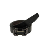 Men VALENTINI Leather Track Belt Adjustable Removable Buckle V536 Black - J.Valintin Men's Wear Legend - V536 - Black