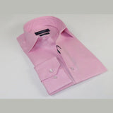 Mens 100% Cotton Oxford Shirt Manschett by Quesste Turkey Slim Fit 4029 - 02 Pink - J.Valintin Men's Wear Legend - 96854