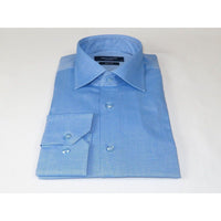 Mens 100% Cotton Shirt From Turkey Manschett by Quesste Slim Fit 4029 - 08 Blue - J.Valintin Men's Wear Legend - 96864