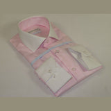 Mens 100% Italian Cotton Shirt High Quality Non Iron SORRENTO Turkey 4441 Pink - J.Valintin Men's Wear Legend - 96765