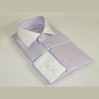 Mens 100% Italian Cotton Shirt High Quality Non Iron SORRENTO Turkey 4443 Lilac - J.Valintin Men's Wear Legend - 96761