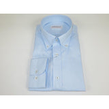 Mens 100% Italian Cotton Shirt Non Iron SORRENTO Button Down Oxford 4530 Blue - J.Valintin Men's Wear Legend - 98702