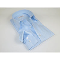 Mens 100% Italian Cotton Shirt Non Iron SORRENTO Button Down Oxford 4530 Blue - J.Valintin Men's Wear Legend - 98702