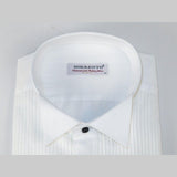 Mens 100% Italian Cotton Tux Formal Shirt SORRENTO Turkey 4846 White Wing tip - J.Valintin Men's Wear Legend - 96781