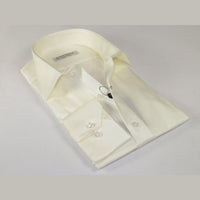 Mens 100% Italian Sheen Cotton Shirt High Quality SORRENTO Turkey 4791 Ivory - J.Valintin Men's Wear Legend - 96805