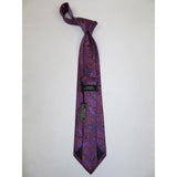 Men's 100% Silk Necktie By Bruno Piattelli Paisley Floral Fancy BP16 Pink Purple - J.Valintin Men's Wear Legend - BP16