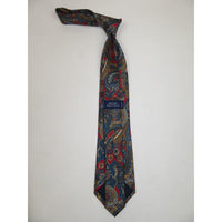 Men's 100% Silk Necktie By Bruno Piattelli Paisley Floral Fancy BP6 Red Blue - J.Valintin Men's Wear Legend - BP6