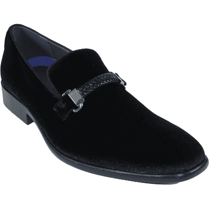 Mens AFTER MIDNIGHT Formal Stage Dress shoes Slip on Soft Velvet 6753 black - J.Valintin Men's Wear Legend - 93381