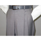 Mens Apollo King Banded Collarless suit Chinese Mandarin Wide leg AG93 Gray - J.Valintin Men's Wear Legend - 31637