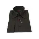 Men's Axxess Turkey Shirt 100% Cotton Long Collar 224 - 06 French Cuffs Black - J.Valintin Men's Wear Legend - 224 - 06 Black - M