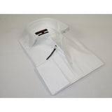 Men's Axxess Turkey Shirt 100% Egyptian Cotton 224 - 04 French Cuffs White - J.Valintin Men's Wear Legend - 224 - 04 White - M