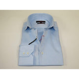 Men's Axxess Turkey Shirt 100% Egyptian Cotton High Collar 224 - 02 Blue Pique - J.Valintin Men's Wear Legend - 224 - 02 Blue - L