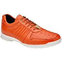 Mens Belvedere Genuine Hornback Caiman Crocodile, Soft Calf Astor Orange 33599 - J.Valintin Men's Wear Legend - Astor - Orange 33599_8