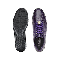 Mens Belvedere Genuine Hornback Caiman Crocodile, Soft Calf Astor Purple 33599 - J.Valintin Men's Wear Legend - Astor - Purple 33599_8