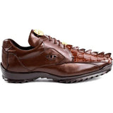 Mens Belvedere Vasco Hornback Crocodile Sneaker Shoes Brown 336122 - J.Valintin Men's Wear Legend - 336122 Brown_8