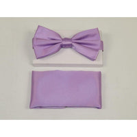 Men's Bow Tie and Hankie by J.Valintin Collection #92498 Solid Lilac Satin - J.Valintin Men's Wear Legend - 92498