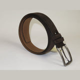 Mens Brown Genuine Suede Soft Leather Belt PIERO ROSSI From Turkey # Brown - C - J.Valintin Men's Wear Legend - 97182