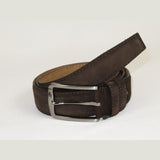 Mens Brown Genuine Suede Soft Leather Belt PIERO ROSSI From Turkey # Brown - C - J.Valintin Men's Wear Legend - 97182