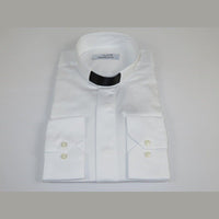 Mens CEREMONIA Clergy Pastor Priest Shirt 100% Cotton Turkey #stn 13 HYB White - J.Valintin Men's Wear Legend - 96989