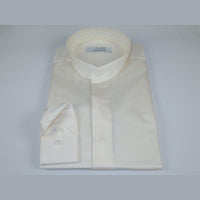 Mens CEREMONIA Pastor Shirt 100% Cotton Turkey Banded Collar #stn 17 hyk Ivory - J.Valintin Men's Wear Legend - 96994