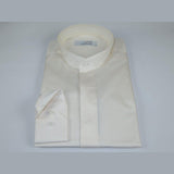 Mens CEREMONIA Pastor Shirt 100% Cotton Turkey Banded Collar #stn 17 hyk Ivory - J.Valintin Men's Wear Legend - 96994